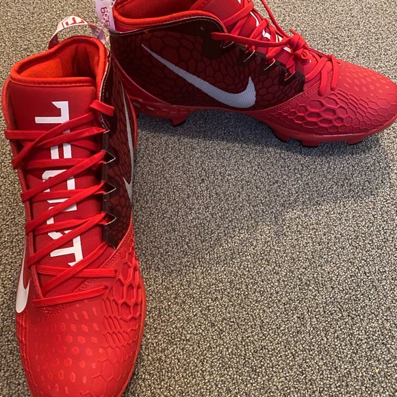 Nike Force Zoom Trout 5 Pro Baseball Cleats Red - Picture 2 of 5